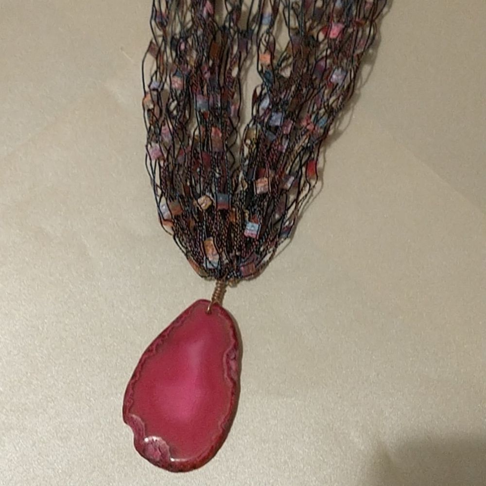 Ladder Ribbon, Hand Crocheted Necklace! - Picture 7 of 9